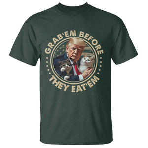 Trump 2024 T Shirt Grab'em Before They Eat'em Trump President Debate TS09 Dark Forest Green Print Your Wear