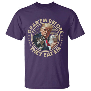 Trump 2024 T Shirt Grab'em Before They Eat'em Trump President Debate TS09 Purple Print Your Wear