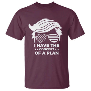 Funny Trump 2024 T Shirt I Have The Concept Of A Plan TS09 Maroon Print Your Wear