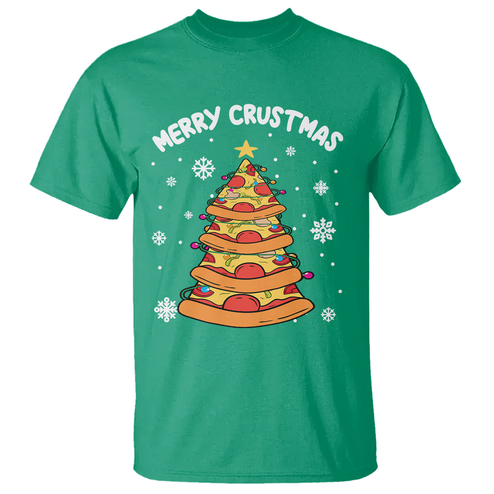 Merry Crustmas Pizza Christmas Tree Xmas T Shirt TS09 Printyourwear