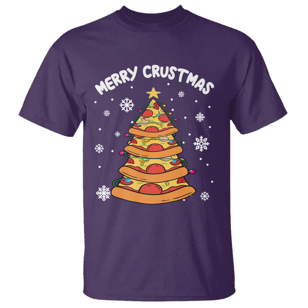 Merry Crustmas Pizza Christmas Tree Xmas T Shirt TS09 Printyourwear