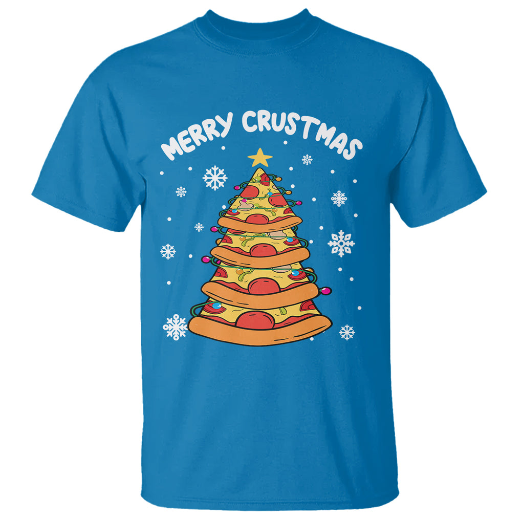 Merry Crustmas Pizza Christmas Tree Xmas T Shirt TS09 Printyourwear