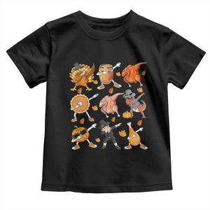 Funny Thanksgiving Baby Shirt Dabbing Turkey T Rex Pilgrim Pumpkin Pie TS09 Black Print Your Wear
