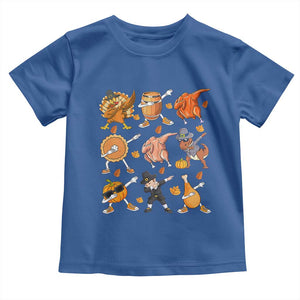 Funny Thanksgiving Baby Shirt Dabbing Turkey T Rex Pilgrim Pumpkin Pie TS09 Royal Blue Print Your Wear