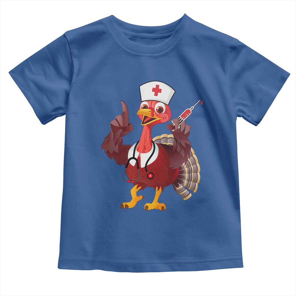 Turkey Nurse Thanksgiving Stethoscope Syringe Baby Shirt TS09 Royal Blue Print Your Wear
