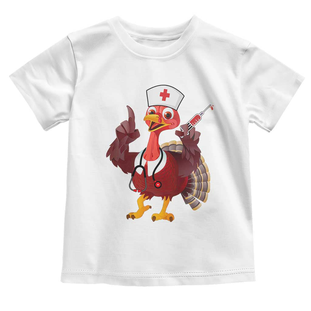 Turkey Nurse Thanksgiving Stethoscope Syringe Baby Shirt TS09 White Print Your Wear