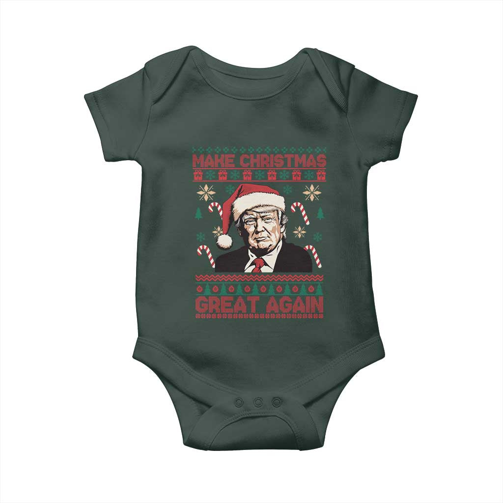 Funny Christmas Trump Baby Onesie Make Christmas Great Again TS09 Print Your Wear