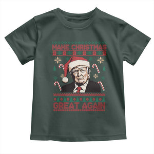 Funny Christmas Trump Baby Shirt Make Christmas Great Again TS09 Dark Forest Green Print Your Wear