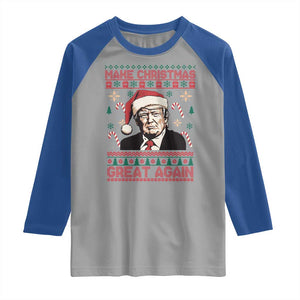 Funny Christmas Trump Raglan Shirt Make Christmas Great Again TS09 Sport Gray Royal Print Your Wear