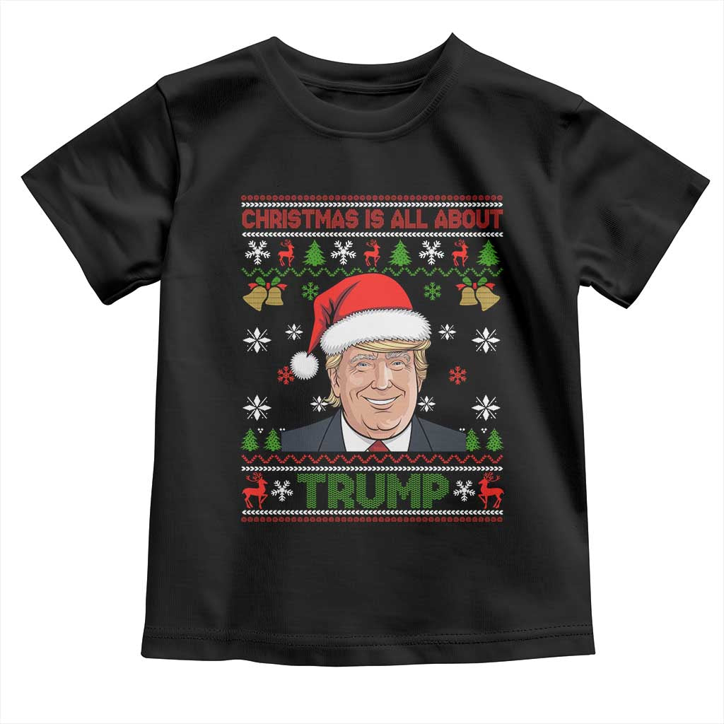 Funny Christmas Is All About Trump Baby Shirt TS09 Black Print Your Wear