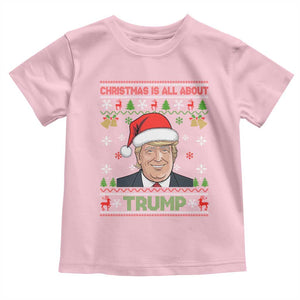 Funny Christmas Is All About Trump Baby Shirt TS09 Light Pink Print Your Wear