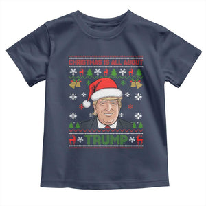 Funny Christmas Is All About Trump Baby Shirt TS09 Navy Print Your Wear