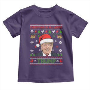 Funny Christmas Is All About Trump Baby Shirt TS09 Purple Print Your Wear
