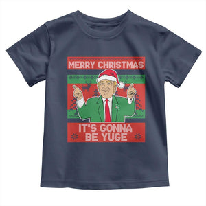 Funny Xmas Trump Baby Shirt Merry Christmas It's Gonna Be Yuge TS09 Navy Print Your Wear