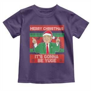 Funny Xmas Trump Baby Shirt Merry Christmas It's Gonna Be Yuge TS09 Purple Print Your Wear