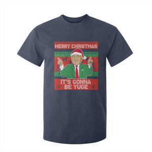 Funny Xmas Trump T Shirt For Kid Merry Christmas It's Gonna Be Yuge TS09 Navy Print Your Wear