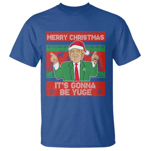 Funny Xmas Trump T Shirt Merry Christmas It's Gonna Be Yuge TS09 Royal Blue Print Your Wear