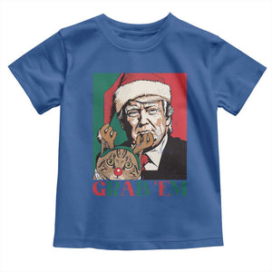 Funny Christmas Trump Baby Shirt Grab 'em Trump Hug Reindeer Cat TS09 Royal Blue Print Your Wear