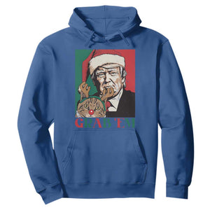 Funny Christmas Trump Hoodie Grab 'em Trump Hug Reindeer Cat TS09 Royal Blue Print Your Wear