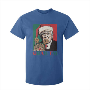 Funny Christmas Trump T Shirt For Kid Grab 'em Trump Hug Reindeer Cat TS09 Royal Blue Print Your Wear