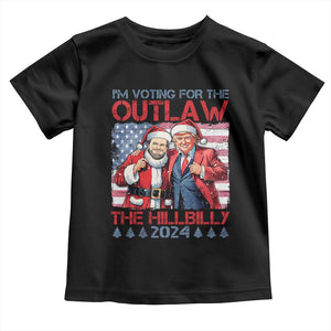 Christmas Trump Vance 2024 Baby Shirt I Voting For The Outlaw and The Hillbilly TS09 Black Print Your Wear