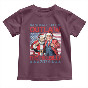 Christmas Trump Vance 2024 Baby Shirt I Voting For The Outlaw and The Hillbilly TS09 Maroon Print Your Wear