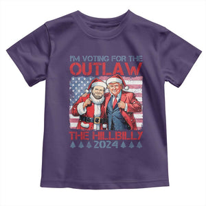 Christmas Trump Vance 2024 Baby Shirt I Voting For The Outlaw and The Hillbilly TS09 Purple Print Your Wear