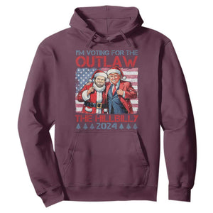 Christmas Trump Vance 2024 Hoodie I Voting For The Outlaw and The Hillbilly TS09 Maroon Print Your Wear