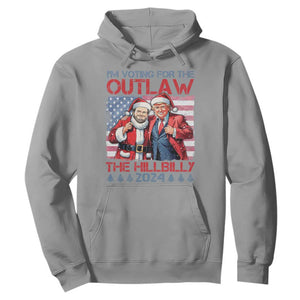 Christmas Trump Vance 2024 Hoodie I Voting For The Outlaw and The Hillbilly TS09 Sport Gray Print Your Wear