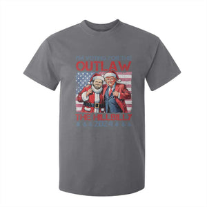 Christmas Trump Vance 2024 T Shirt For Kid I Voting For The Outlaw and The Hillbilly TS09 Charcoal Print Your Wear