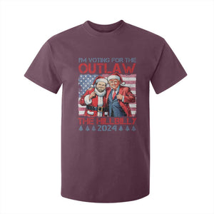 Christmas Trump Vance 2024 T Shirt For Kid I Voting For The Outlaw and The Hillbilly TS09 Maroon Print Your Wear