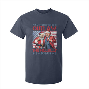 Christmas Trump Vance 2024 T Shirt For Kid I Voting For The Outlaw and The Hillbilly TS09 Navy Print Your Wear