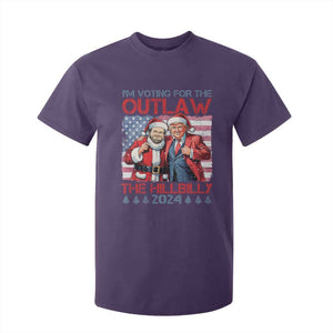 Christmas Trump Vance 2024 T Shirt For Kid I Voting For The Outlaw and The Hillbilly TS09 Purple Print Your Wear