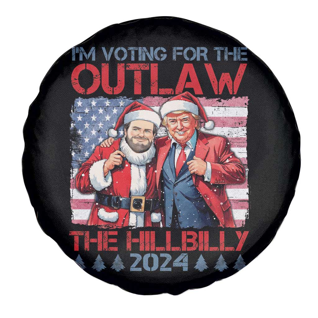 Christmas Trump Vance 2024 Spare Tire Cover I Voting For The Outlaw and The Hillbilly TS09 Print Your Wear
