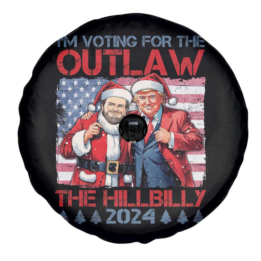 Christmas Trump Vance 2024 Spare Tire Cover I Voting For The Outlaw and The Hillbilly TS09 Print Your Wear