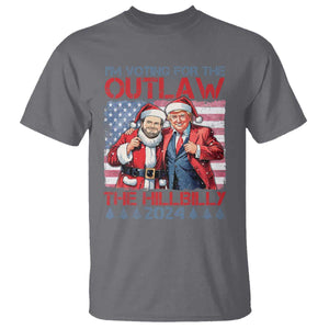 Christmas Trump Vance 2024 T Shirt I Voting For The Outlaw and The Hillbilly TS09 Charcoal Print Your Wear