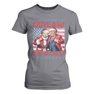 Christmas Trump Vance 2024 T Shirt For Women I Voting For The Outlaw and The Hillbilly TS09 Charcoal Print Your Wear