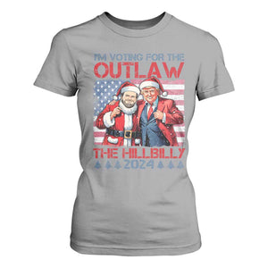 Christmas Trump Vance 2024 T Shirt For Women I Voting For The Outlaw and The Hillbilly TS09 Sport Gray Print Your Wear