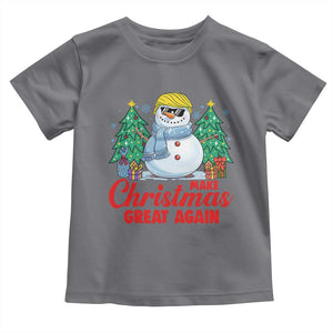 Make Christmas Great Again Baby Shirt Funny Trump Snowman Xmas TS09 Charcoal Print Your Wear