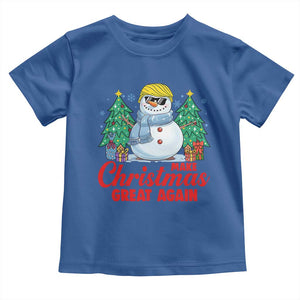 Make Christmas Great Again Baby Shirt Funny Trump Snowman Xmas TS09 Royal Blue Print Your Wear