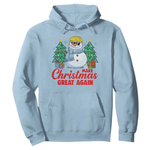 Make Christmas Great Again Hoodie Funny Trump Snowman Xmas TS09 Light Blue Print Your Wear