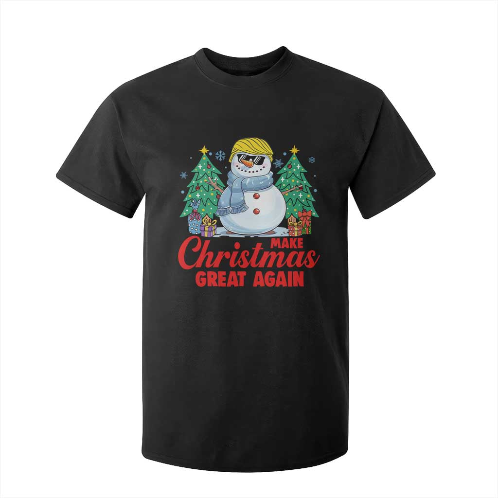 Make Christmas Great Again T Shirt For Kid Funny Trump Snowman Xmas TS09 Black Print Your Wear