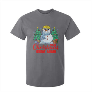 Make Christmas Great Again T Shirt For Kid Funny Trump Snowman Xmas TS09 Charcoal Print Your Wear