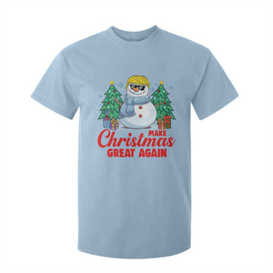 Make Christmas Great Again T Shirt For Kid Funny Trump Snowman Xmas TS09 Light Blue Print Your Wear