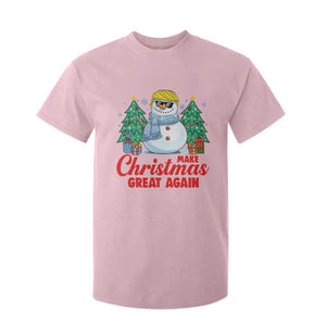 Make Christmas Great Again T Shirt For Kid Funny Trump Snowman Xmas TS09 Light Pink Print Your Wear
