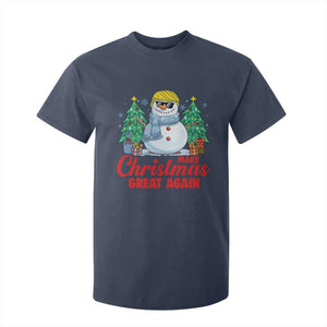 Make Christmas Great Again T Shirt For Kid Funny Trump Snowman Xmas TS09 Navy Print Your Wear
