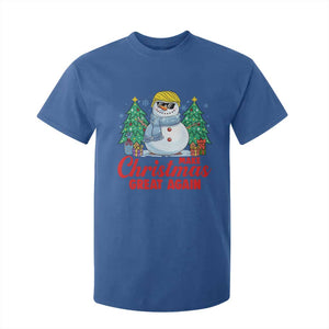 Make Christmas Great Again T Shirt For Kid Funny Trump Snowman Xmas TS09 Royal Blue Print Your Wear