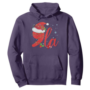 Funny Christmas Kamala Hoodie Comma La Harris Santa Hat TS09 Purple Print Your Wear