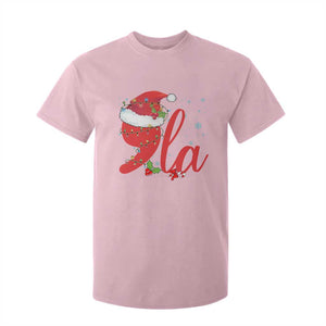 Funny Christmas Kamala T Shirt For Kid Comma La Harris Santa Hat TS09 Light Pink Print Your Wear