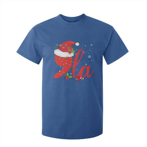Funny Christmas Kamala T Shirt For Kid Comma La Harris Santa Hat TS09 Royal Blue Print Your Wear